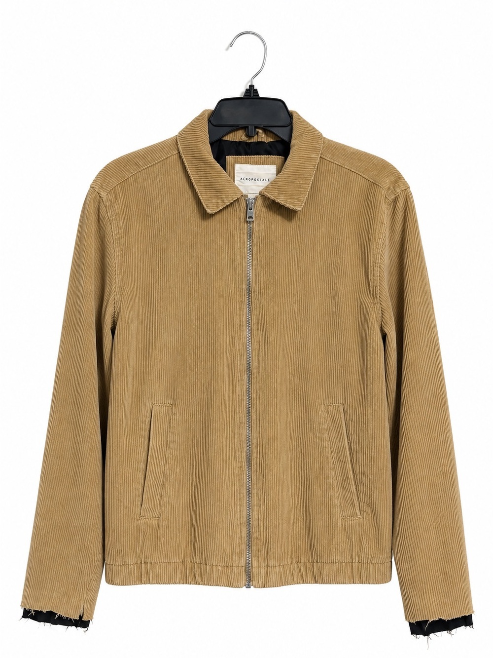 Aeropostale Tan Corduroy Harrington Jacket Mens Small Lined - Picture 1 of 2